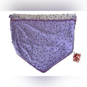 NWT DYSPNEA PURPLE SEQUINED CROP TOP WOMENS LARGE